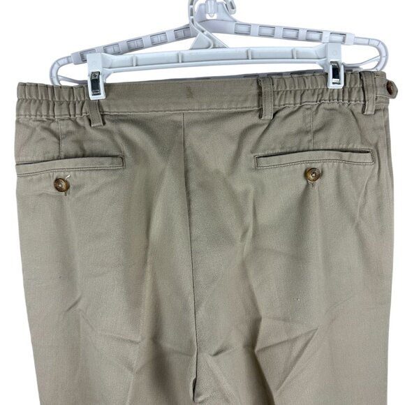 Farah Stretch Mens Khaki Tailored Trousers W34 L29 Cotton/Polyester Blend - Picture 4 of 7